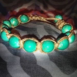 Green Meadows Beaded Hemp bracelet